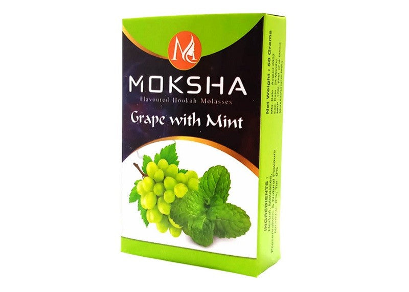 Moksha herbal grape mint hookah flavor 50g pack