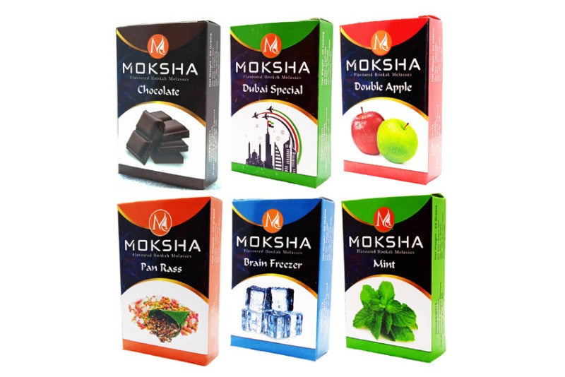 Moksha herbal mix hookah flavor pack of 6