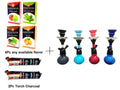 Flap9 10 Inch Orange Glass Hookah Set with Herbal Mix & Accessories Moksha Bongs
