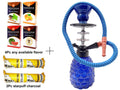 Moksha Nicotine-Free Hookah Set: 4 Flavors, Charcoal (2 Rolls), 11