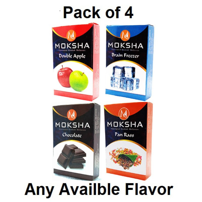 Moksha herbal mix hookah set with nicotine-free flavors and charcoal for smoking