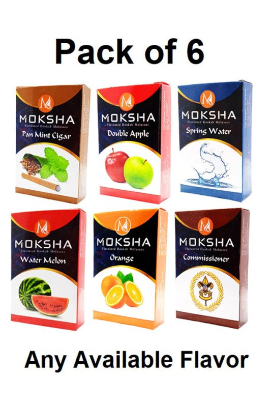 Moksha nicotine-free herbal hookah flavors pack