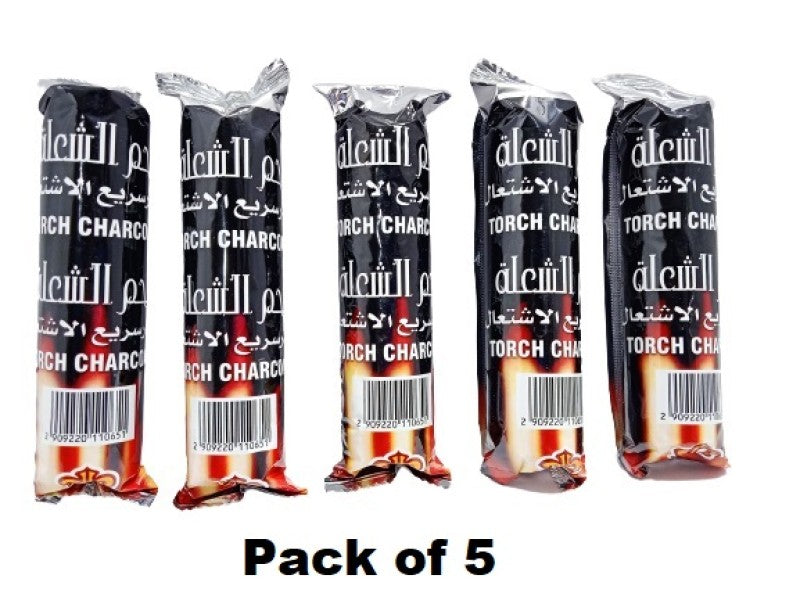FLAP9 Herbal Hookah Set – 14 Inch Black Glass Hookah, 6 Flavors, 5 Rolls Charcoal Moksha Bongs