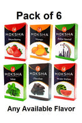 FLAP9 Herbal Hookah Set – 14 Inch Black Glass Hookah, 6 Flavors, 5 Rolls Charcoal Moksha Bongs