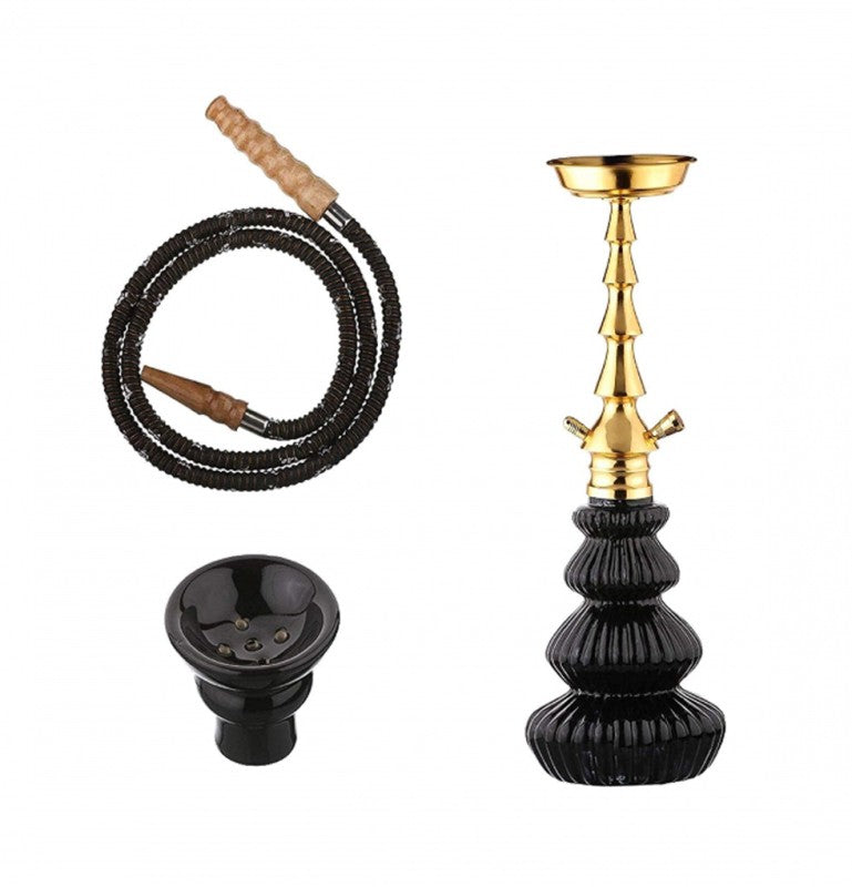 Flap9 21 Inch Glass Hookah with Herbal Mix, 6 Flavors & 5 Charcoal Rolls Set Moksha Bongs