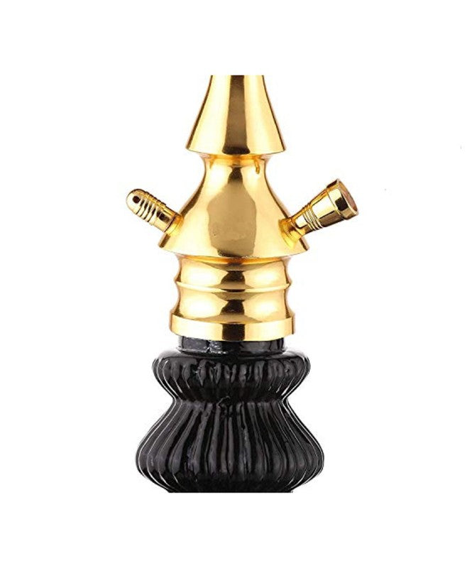 Moksha Nicotine-Free Hookah Set: 6 Flavors, Charcoal (5 Rolls), 21" Glass Hookah with Ash Catcher & Ceramic Bowl Moksha Bongs