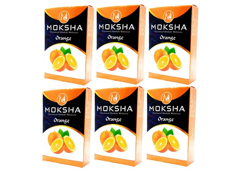 Moksha herbal orange hookah flavor pack of 6