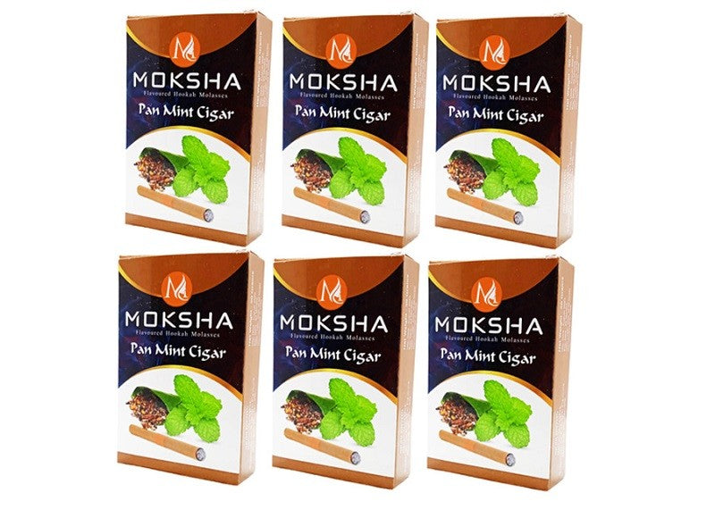 Moksha pan mint herbal hookah flavor pack of 6
