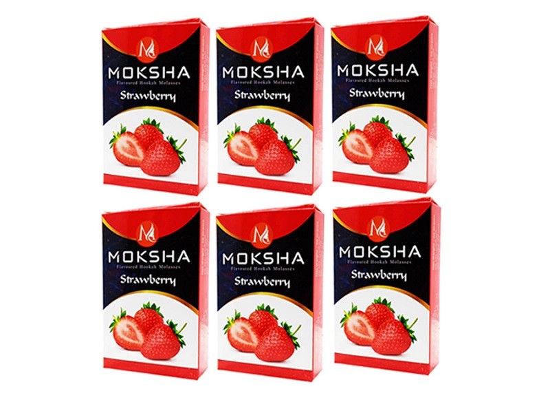 Moksha strawberry herbal hookah flavor – nicotine and tobacco free