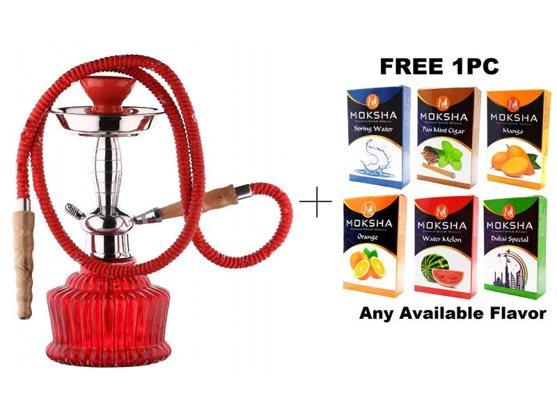 Moksha glass shisha set with accessories