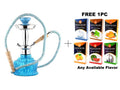 Glass shisha with silver metal parts