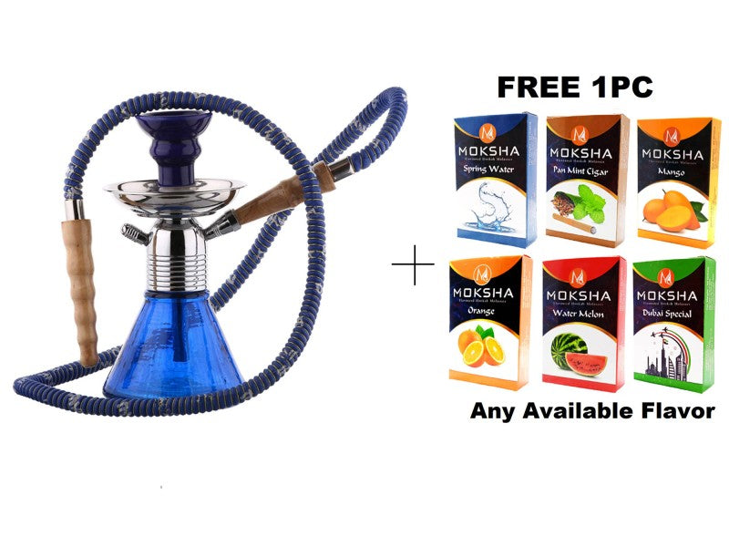 Mini glass hookah setup