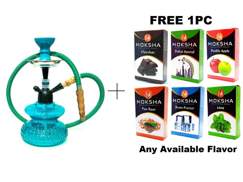 Moksha 12 inch round base glass hookah