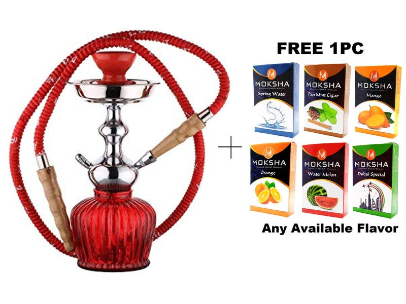 Tall glass smoking shisha