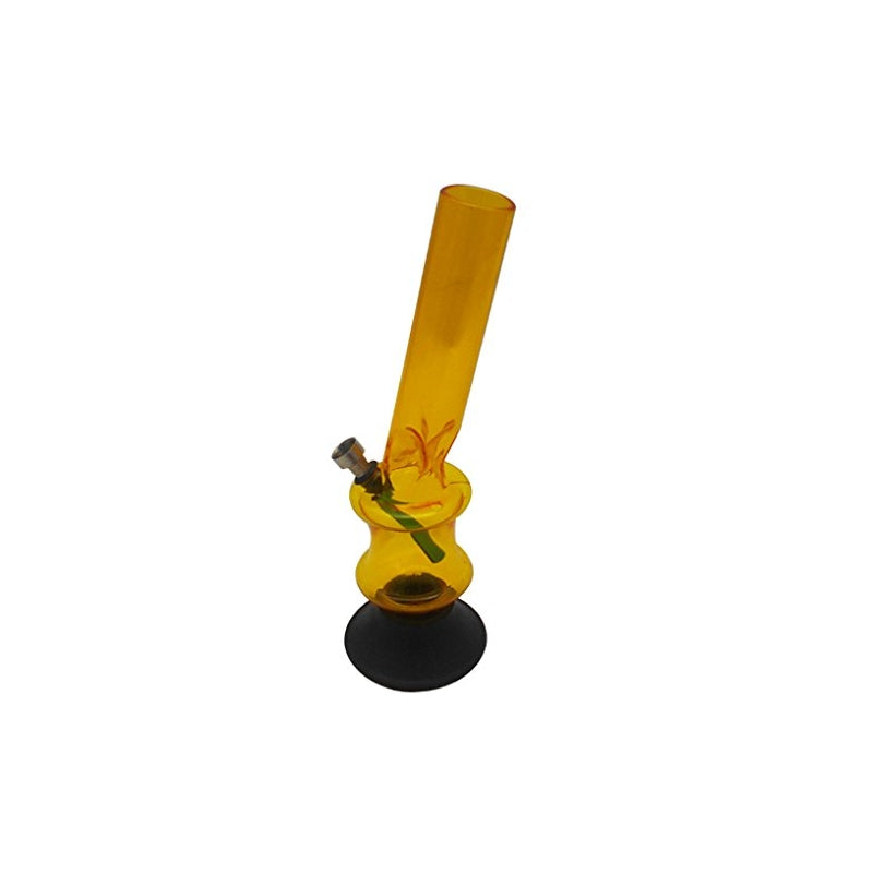 Moksha 12 inch acrylic ice waterpipe bong (30cm, transparent yellow)