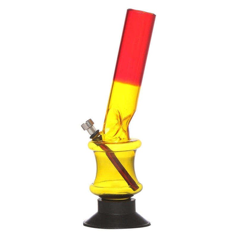 Moksha 12 inch acrylic ice waterpipe bong (30cm, transparent rasta)
