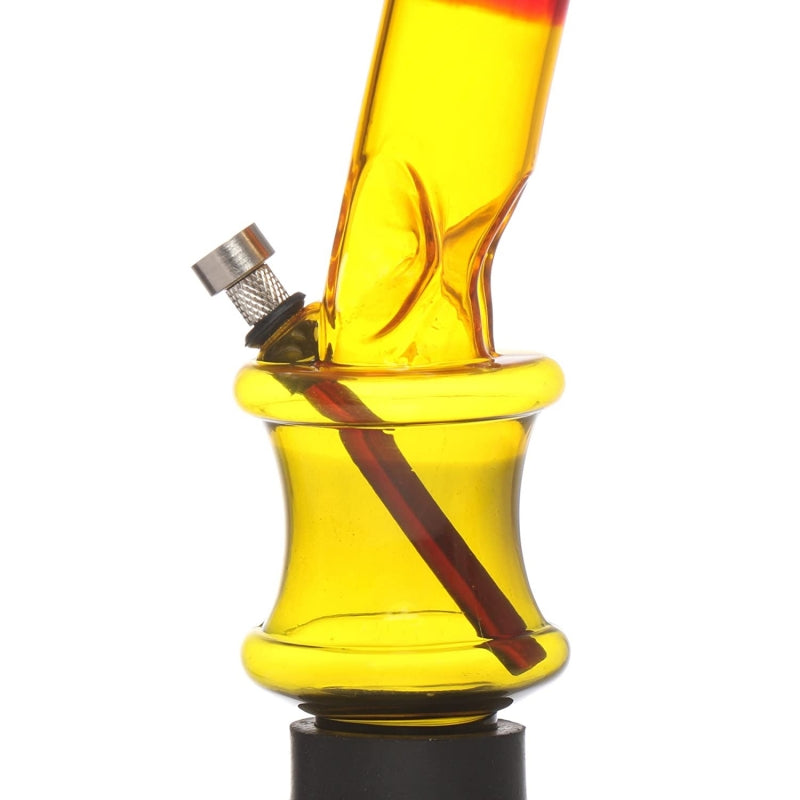 Moksha 12 inch acrylic ice waterpipe bong (30cm, transparent rasta)