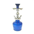 Blue hookah with ceramic bowl