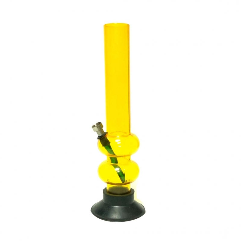 Moksha 12 inch yellow acrylic bong
Double bulb water pipe transparent