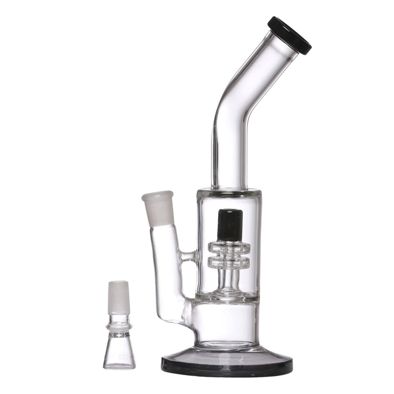 Moksha 12 Inch Black Glass Percolator Bong – 30cm Smooth Hits Moksha Bongs