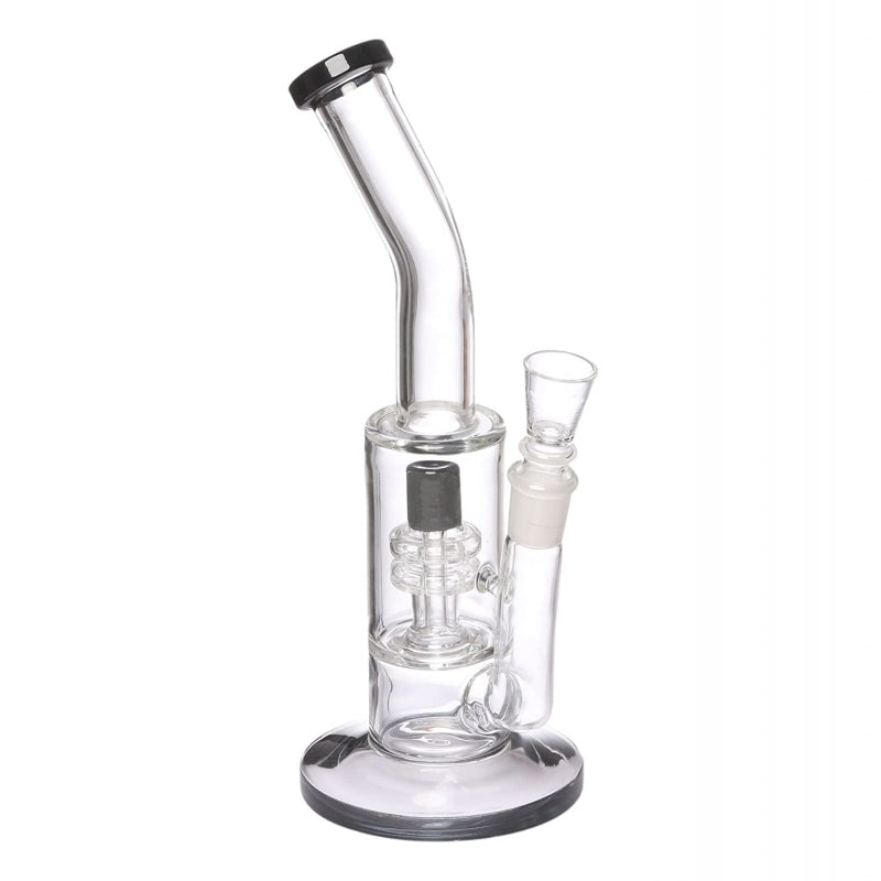 Moksha 12 Inch Black Glass Percolator Bong – 30cm Smooth Hits Moksha Bongs