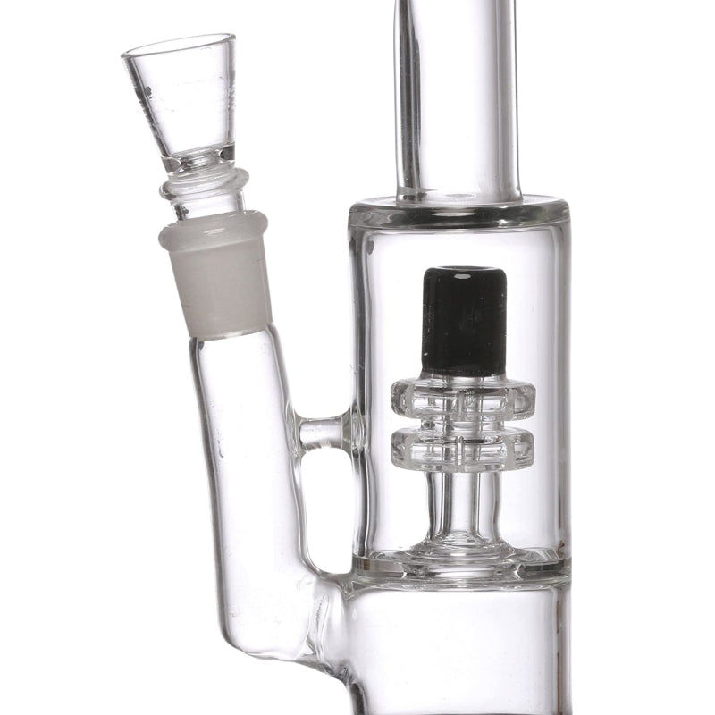 Moksha 12 Inch Black Glass Percolator Bong – 30cm Smooth Hits Moksha Bongs