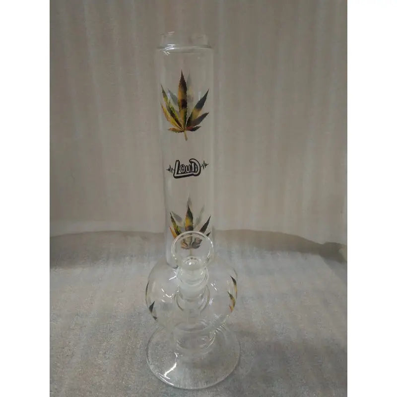 Hookah Style Shooter Bong
Clear Glass Leaf Print Bong