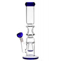 moksha 10 inch clear glass honeycomb bong front view