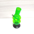 A 12 inch green acrylic gripper bong water pipe designed for smoking herbs or tobacco.