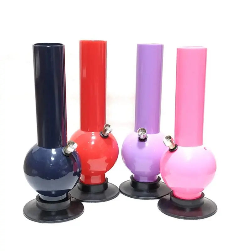 Moksha 12 Inch Large Single Bulb Acrylic Bong – Multicolor (30cm) Moksha Bongs