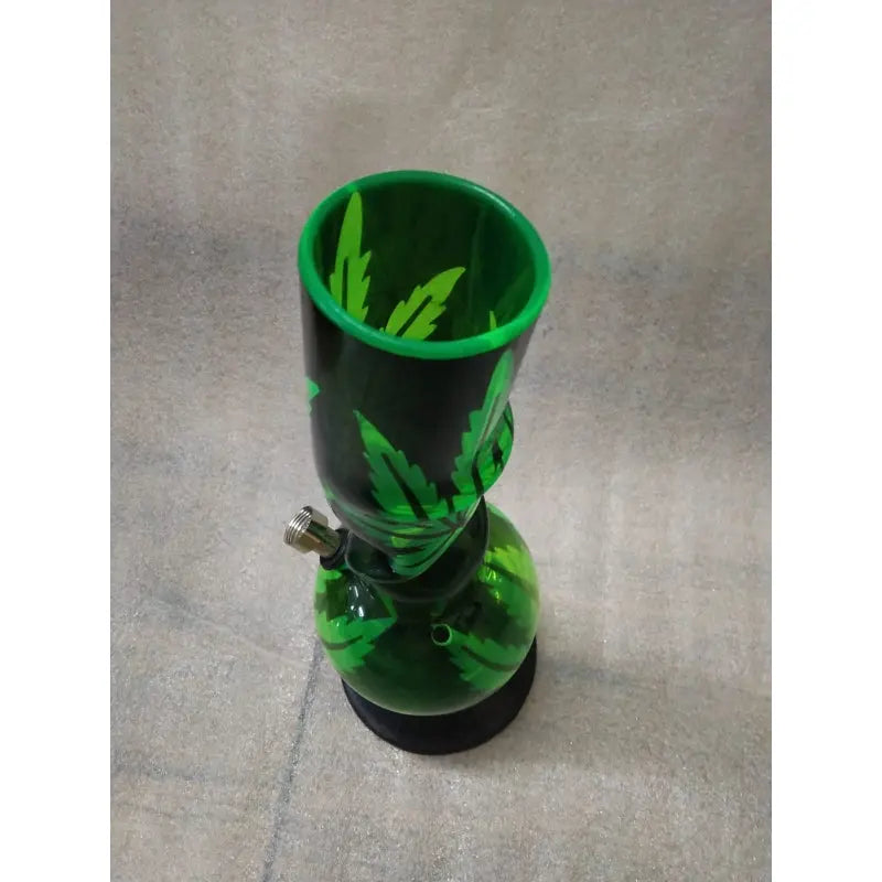 Moksha 12 inch acrylic bong with leaf print