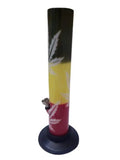 Moksha rasta leaf print bong
12 inch acrylic waterpipe