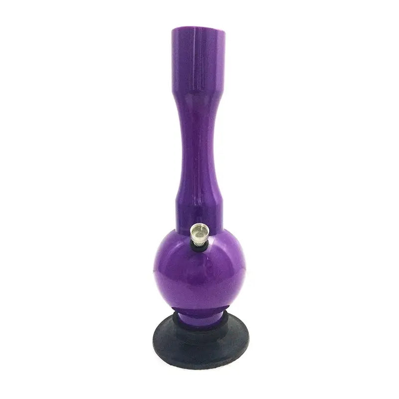 Opaque purple single bulb water bong