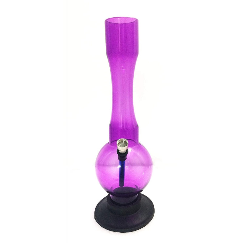 Moksha 12 inch single bulb acrylic ice waterpipe bong (30cm) (transparent purple)