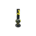 black acrylic bong with yellow design