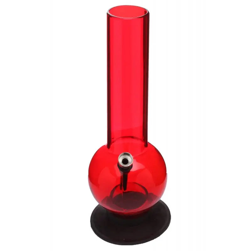Moksha red bent acrylic bong