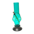 Moksha skull face acrylic bong
Aqua transparent acrylic bong