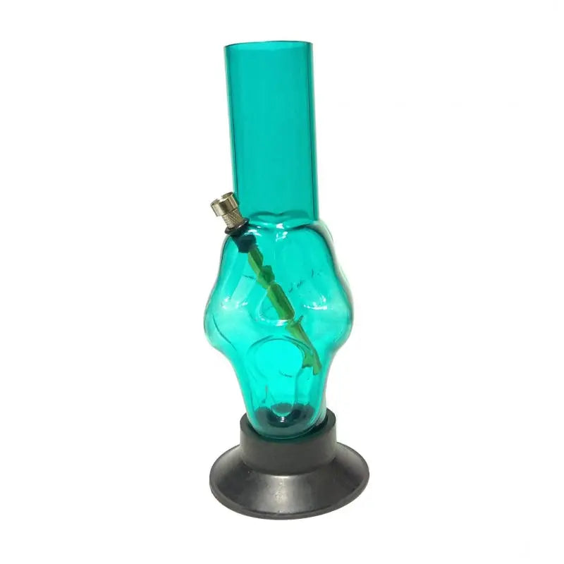 Moksha skull face acrylic bong
Aqua transparent acrylic bong
