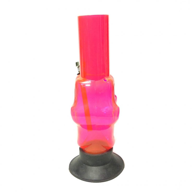 Moksha skull face acrylic bong
12 inch pink acrylic bong