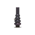 Moksha 12 inch tall acrylic bong (opaque black) with 2 inch 2 part shark teeth acrylic crusher grinder Moksha Bongs