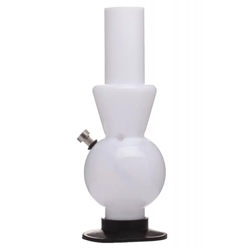 moksha 12 inch opaque white acrylic ice bong front view
