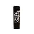 A black acrylic Moksha brand waterpipe bong with white text design.