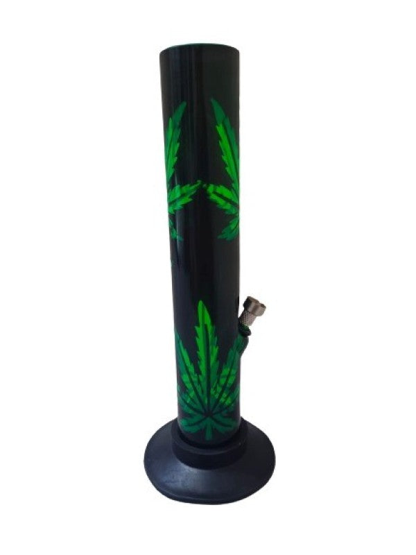 Moksha 12 Inch Green Leaf Acrylic Bong
Acrylic Water Bong with Leaf Print