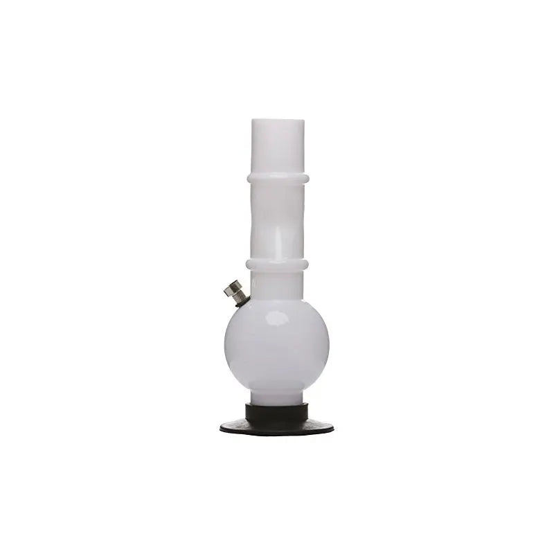 moksha 12 inch opaque white acrylic bong front view