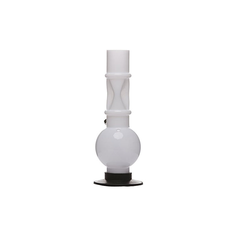 Moksha 12 inch tall acrylic waterpipe ice bong. (opaque white)