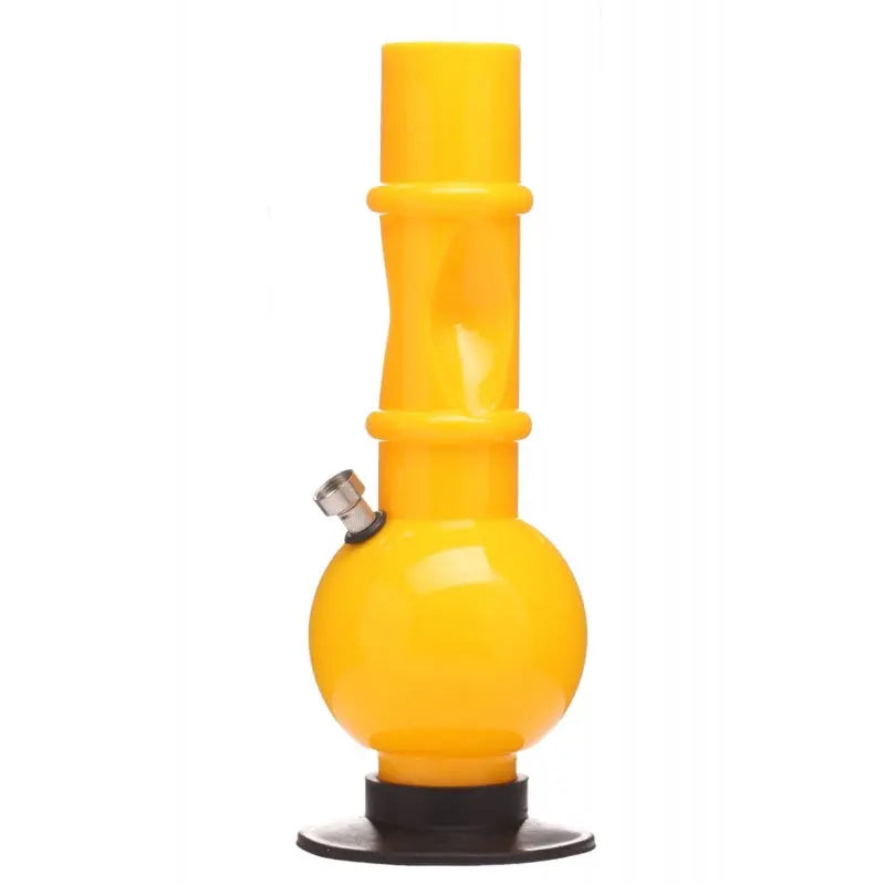 moksha 12 inch opaque yellow acrylic bong front view