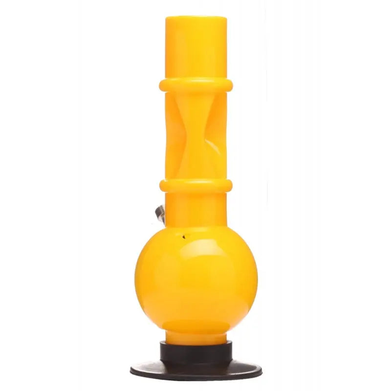 moksha 12 inch opaque yellow acrylic bong front view