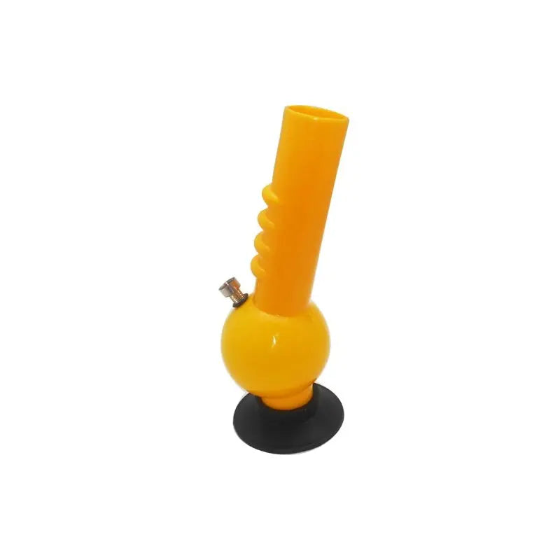 Moksha 12 inch yellow bong
Opaque yellow acrylic bong
Curved neck water pipe
