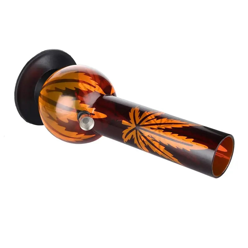 Orange curved acrylic bong