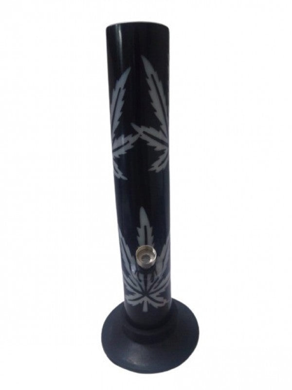 Moksha 12 inch acrylic ice bong
Leaf printed white and black bong